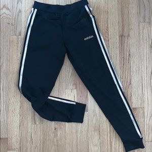 Girls Adidas Joggers with Gold Stripes